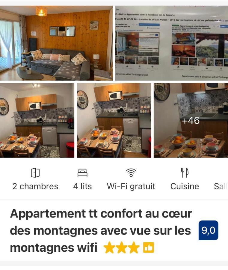 Appartement Tt Confort Au Coeur Des Montagnes Vue Sur Les Montagnes II Wifi Luz-Saint-Sauveur Exterior photo